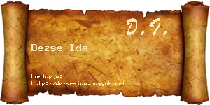 Dezse Ida névjegykártya
