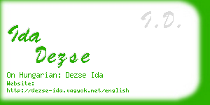 ida dezse business card